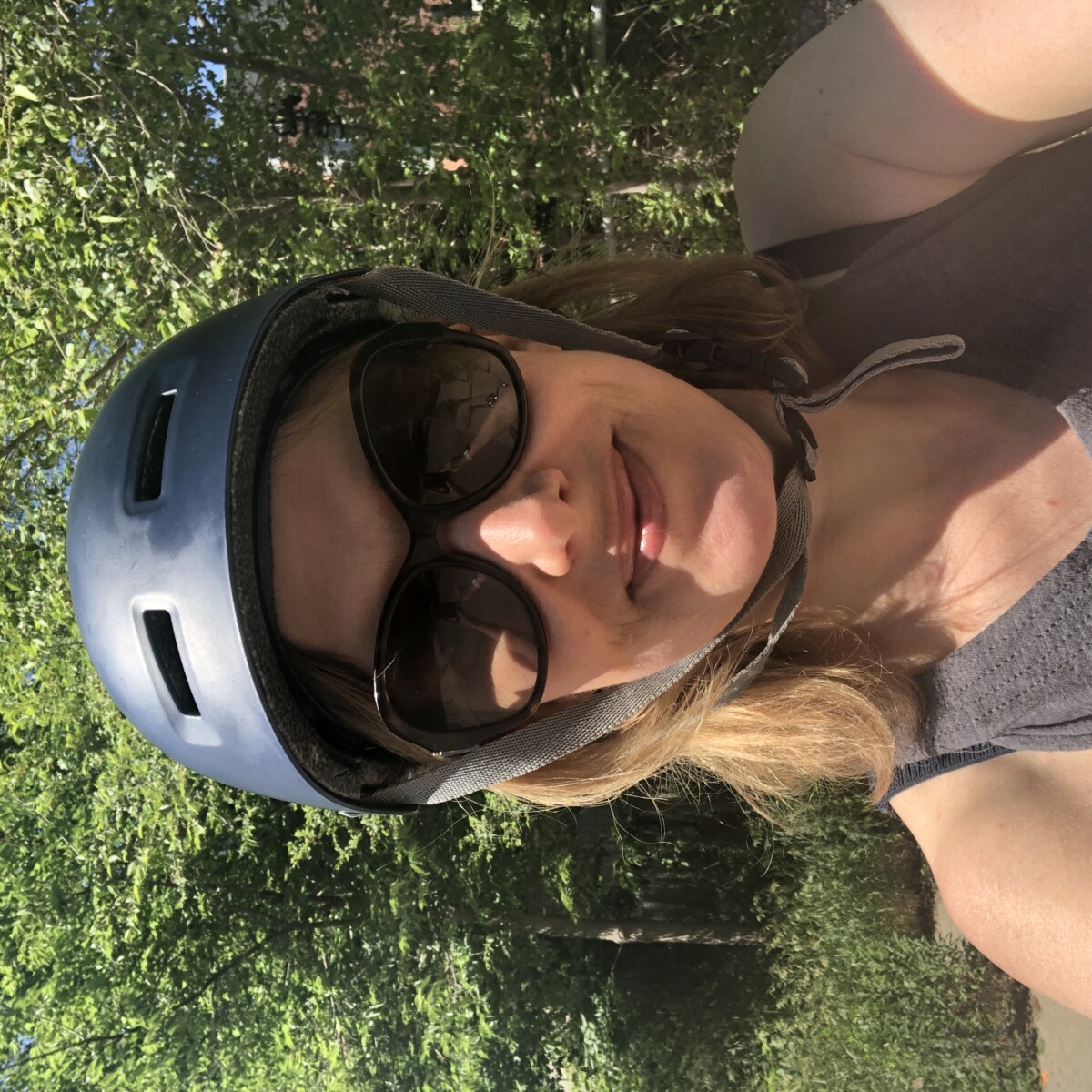 Natasha on her bike summer 2021